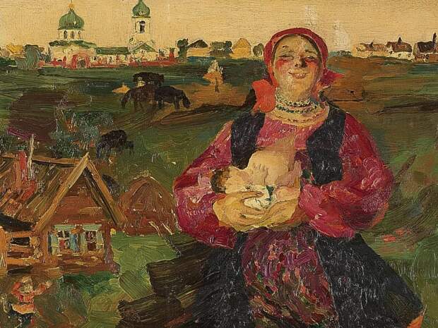 Ф. Малявин, "Россия-матушка", фрагмент, начало ХХ.
