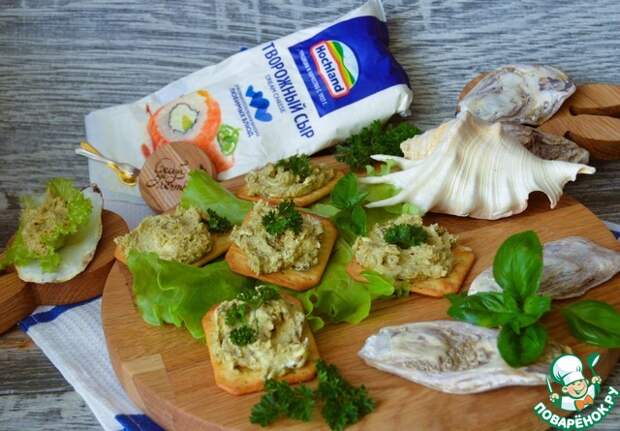 Сырный паштет с морепродуктами