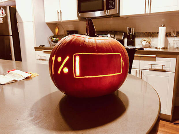 Разные резные тыквы на Хэллоуин