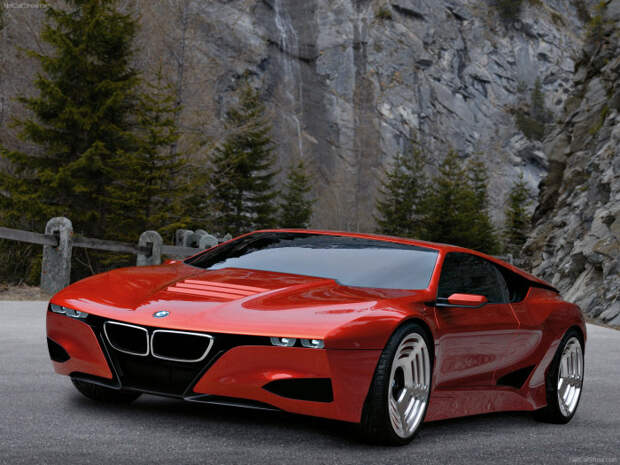 Клиновидный кузов спортивного купе BMW M1 Hommage.