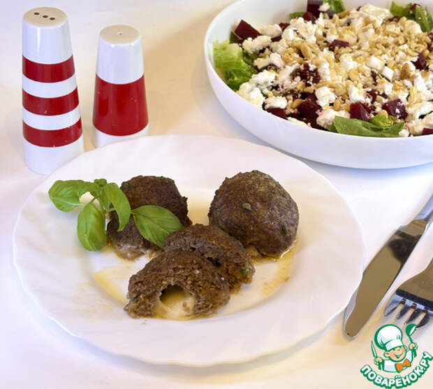 Фрикадельки с моцареллой в аэрогриле