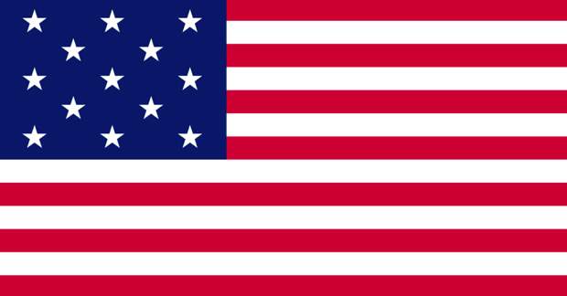 Вот такой был сначала флаг у США. Почему там была змея?
