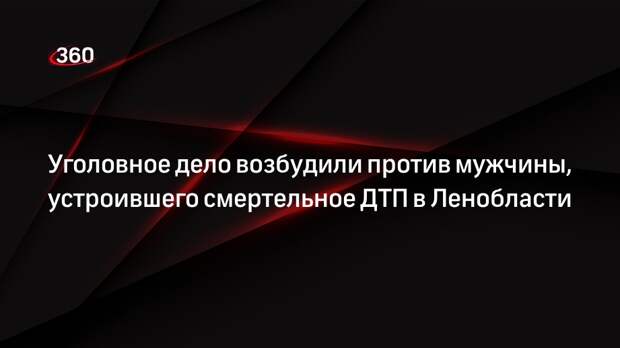 Уголовное дело возбудили против мужчины, устроившего смертельное ДТП в Ленобласти