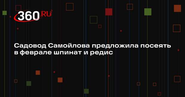 Садовод Самойлова предложила посеять в феврале шпинат и редис