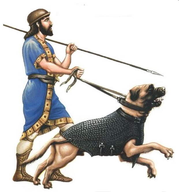 Персидский воин с боевой собакой. Вторая половина VI в. до н.э. 