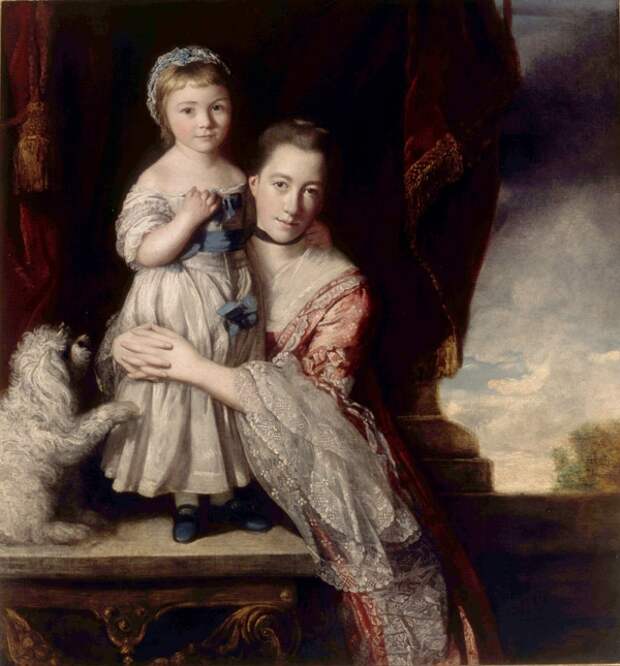 герцогиня Девонширская в юном возрасте с матерью