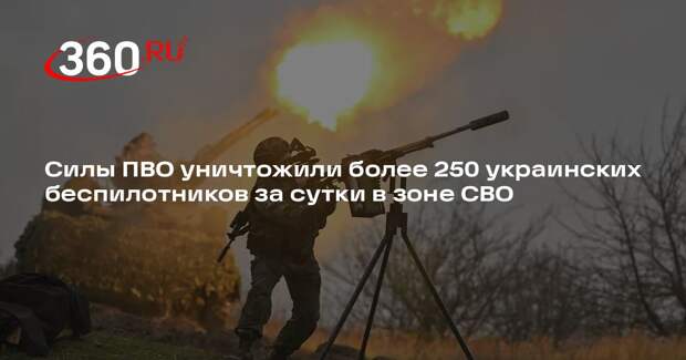 Минобороны: ПВО России за день уничтожила 259 дронов и 12 авиабомб в зоне СВО