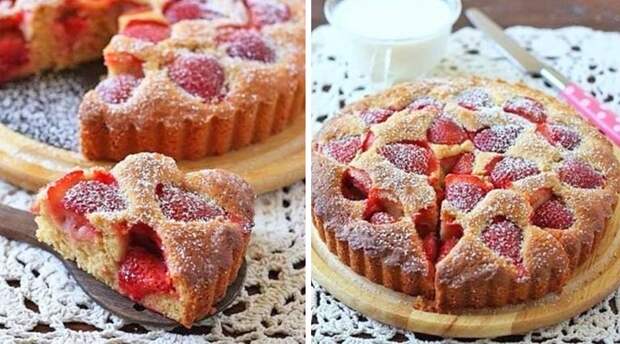 Итальянский клубничный Тарт — самый ароматный вкуснейший пирог
