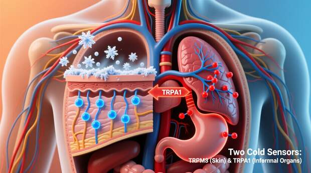 В организме человека два различных «датчика холода»