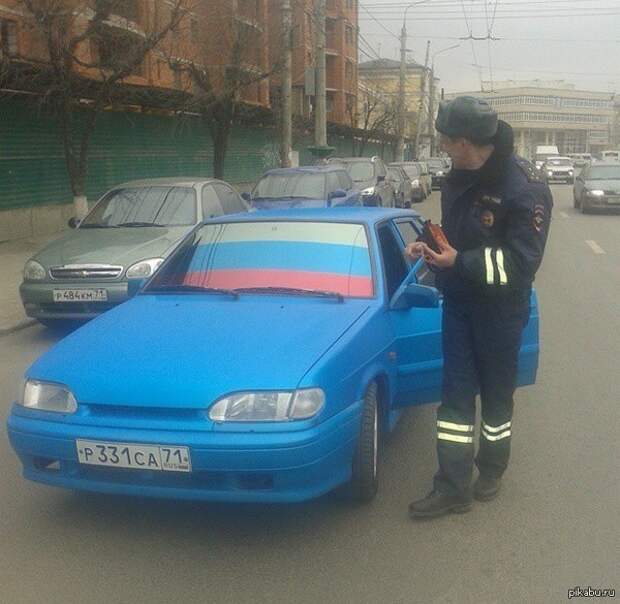 Суперпатриоты! авария, авто, дтп, идиоты, прикол