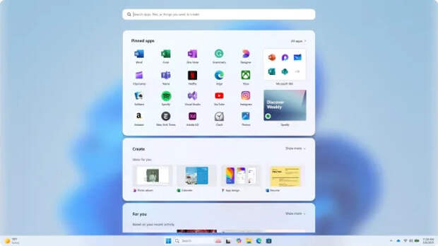 Microsoft показала варианты меню «Пуск» для Windows 11, от которых отказалась