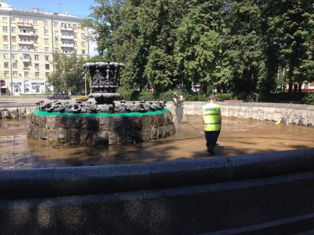 Фонтан на Новопесчаной подготовлен к открытию Фото: Дмитрий Дунько