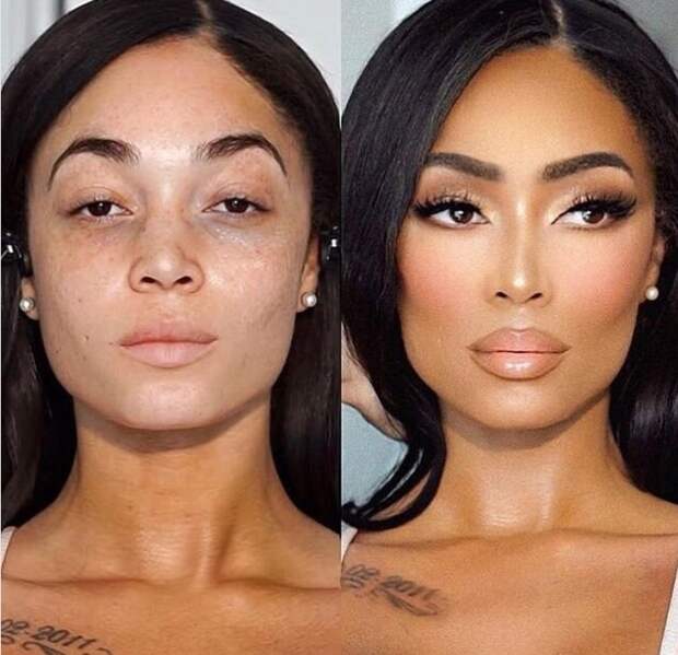 макияж до и после фото 20