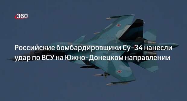 Минобороны: Су-34 нанесли удар по ВСУ на Южно-Донецком направлении
