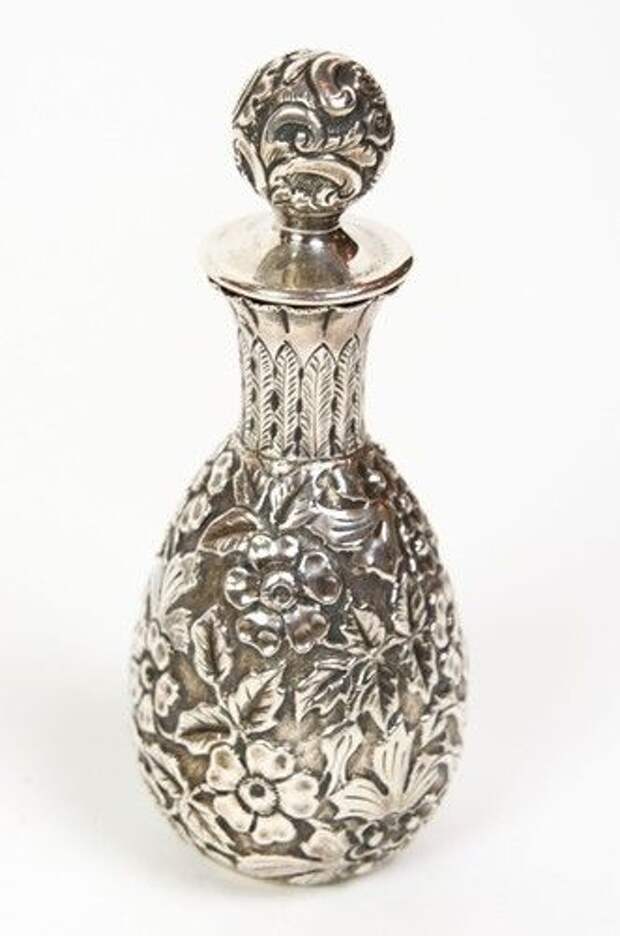 1880s Beautiful Victorian Sterling Silver Perfume Bottle -Rare