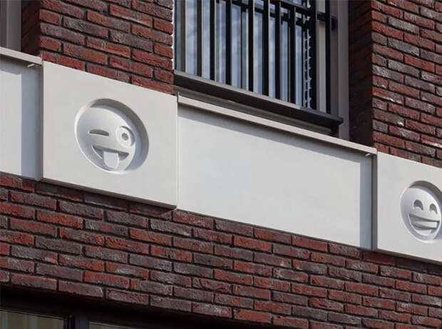 Architect Decorates Dutch Building With Emojis As Modern-Day Grotesques