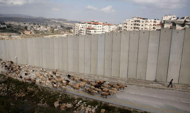 Палестина и жилой район на северо-востоке Иерусалима Писгат-Зеэв