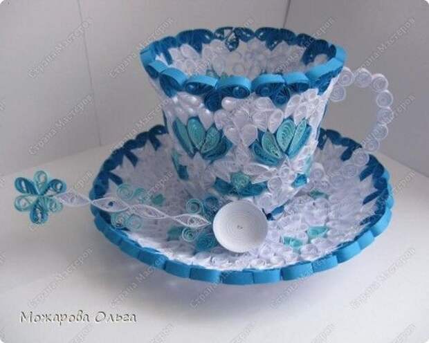 Поделка, изделие, Квиллинг, : гжель Бумага . Фото 4 This is quilled...how awesome!