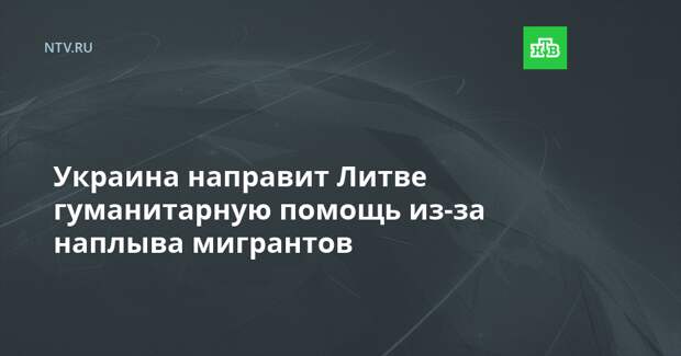 Украина направит Литве гуманитарную помощь из-за наплыва мигрантов
