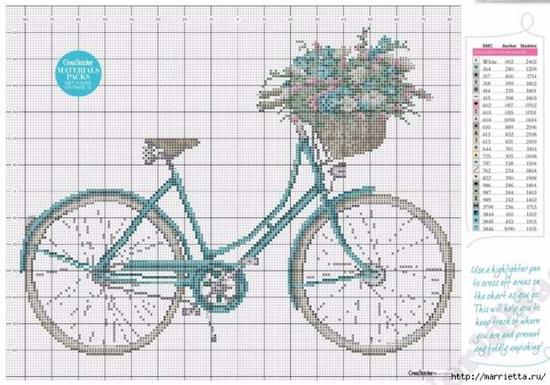 Вышиваем велосипед. Идеи со схемами (41) (700x491, 307Kb)
