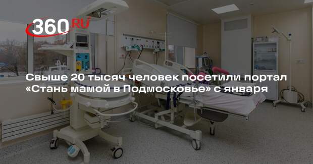 Свыше 20 тысяч человек посетили портал «Стань мамой в Подмосковье» с января