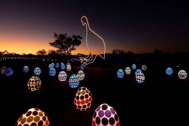 Парртджима 2021: фестиваль световых инсталляций в Австралии