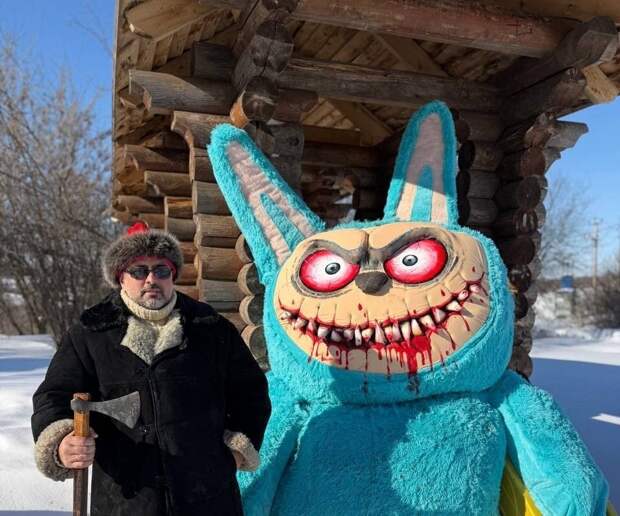 Гендиректор липецкого парка показал чучело Лабубу перед сожжением на Масленицу