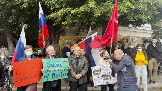 Ливан против нацизма: политтехнолог Мангушев провел митинг в поддержку спецоперации РФ на Украине