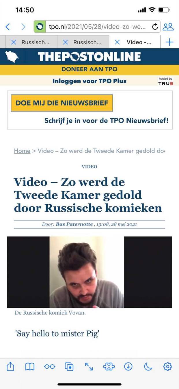 СМИ Нидерландов о видео-пранке с Парламентом