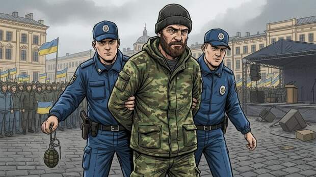 «СТРАНА.ua»: на митинге в Хмельницком на Украине задержали человека с гранатой