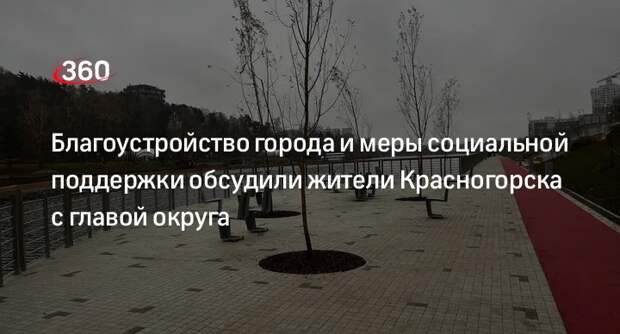 Благоустройство города и меры социальной поддержки обсудили жители Красногорска с главой округа