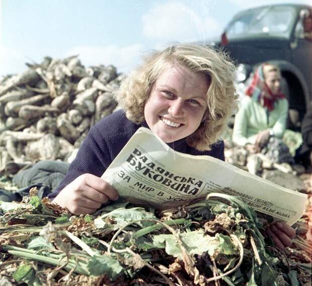 Ванда Павловская - агроном артели "Заря коммунизма" 1960 г.