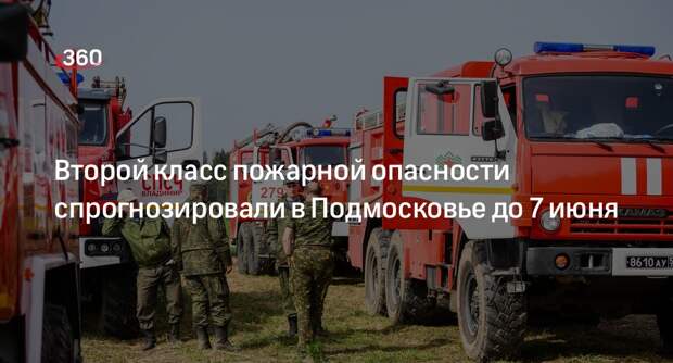 Второй класс пожарной опасности спрогнозировали в Подмосковье до 7 июня