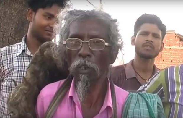 40 лет житель Индии не стриг и не мыл волосы
