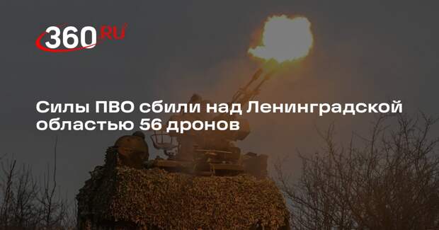 Силы ПВО сбили над Ленинградской областью 56 дронов