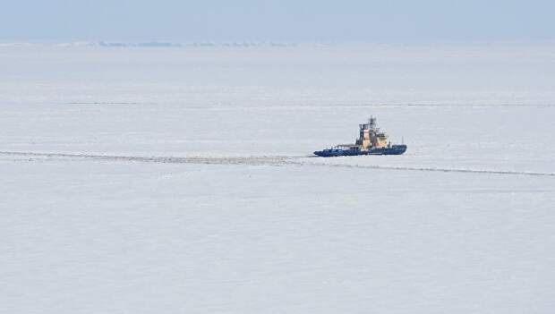 Ледокол в Карском море. Архивное фото Ледокол в Карском море. Архивное фото