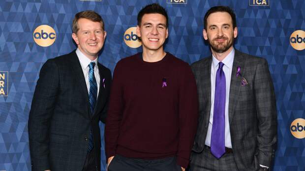 Ken Jennings, James Holzhauer, and Brad Rutter on Jeopardy