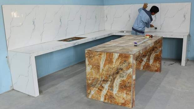 Construction & Finishing Concrete Table Kitchen Super Load Bearing With Ceramic Tiles Luxury