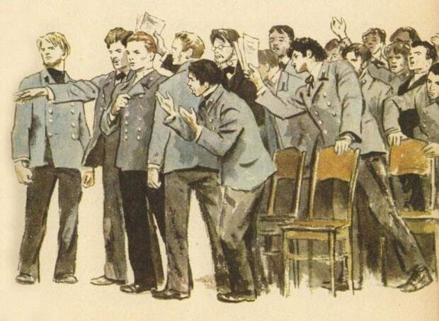 Студенческие волнения в Казанском университете осенью 1887. Худ. Орест Верейский.jpg Студенческие волнения в Казанском университете осенью 1887. Худ. Орест Верейский.jpg