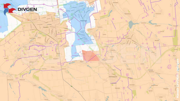 Карта СВО на 13 ноября 2025 года. Подразделения ГрВ «Центр» завершили зачистку от украинских боевиков населённого пункта Сухой Яр. Фото © Telegram / DIVGEN   Карта СВО
