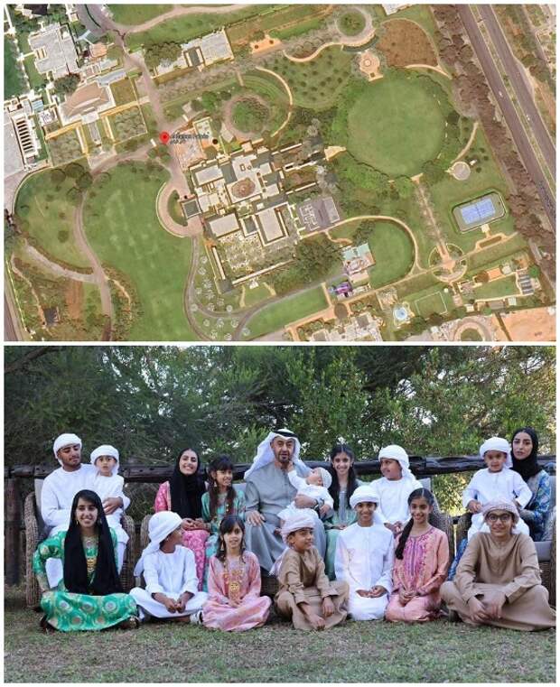 Частную резиденцию президента ОАЭ окружает пышный сад.