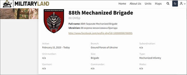 СТРАНИЦА 88-Й ОМБР НА ПОСВЯЩЁННОМ СИЛАМ ВСУ ЗАПАДНОМ ПОРТАЛЕ MILITARYLAND // MILITARYLAND.NET