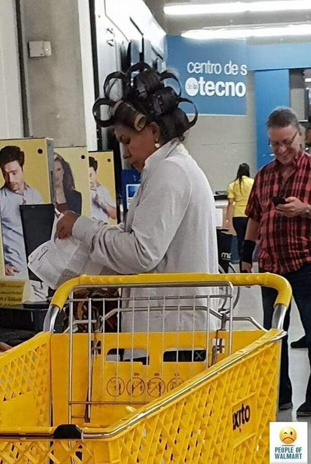 Только встала walmart, америка, люди, магазин, мода, одежда, чудики, юмор