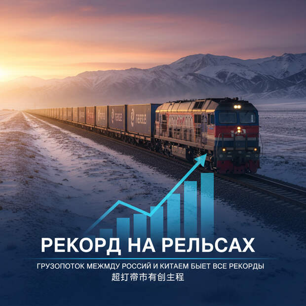 Грузооборот между Россией и Китаем по железной дороге достиг исторического максимума
