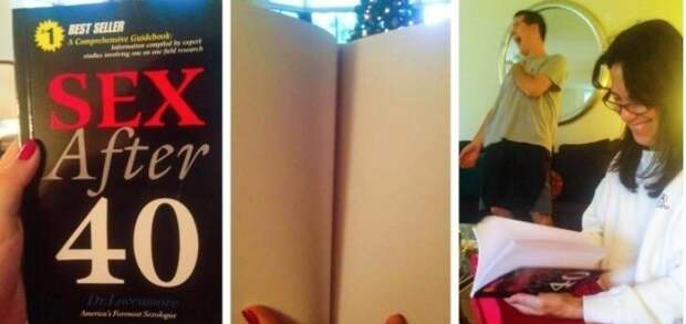Подарил жене книгу "Секс после 40". Надеюсь она оценила Подарил жене книгу "Секс после 40". Надеюсь она оценила