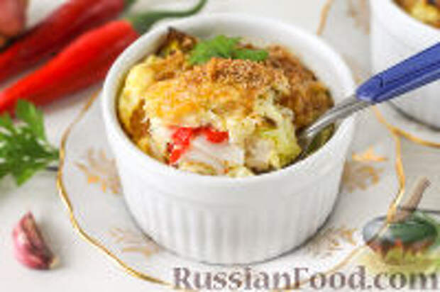 Фото к рецепту: Запеканка с крабовым мясом и луком-пореем