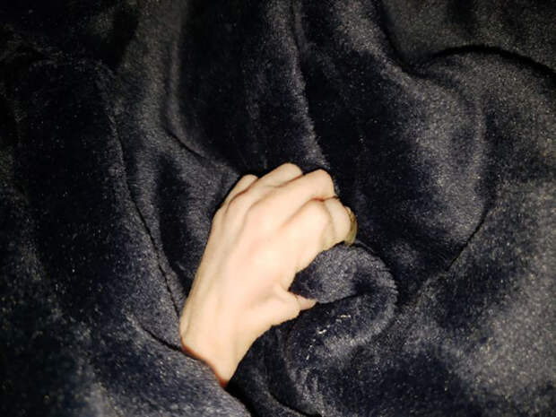 Это лапа моего кота, обнимающего любимое одеялко. Это лапа моего кота, обнимающего любимое одеялко.