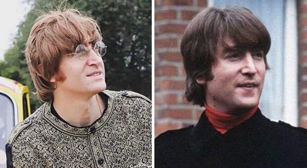 Джон Леннон и его двойник.