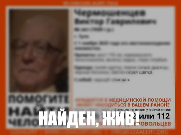 Пропавший в Туле 86-летний пенсионер найден живым