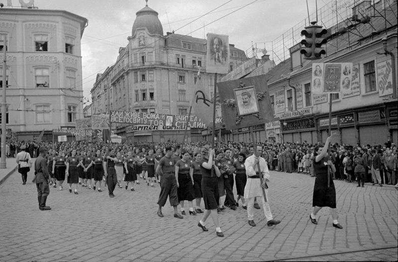 Демонстрация памяти Юрия Федьковича Георгий Петрусов, август 1940 года, Украинская ССР, г. Черновицы, МАММ/МДФ.